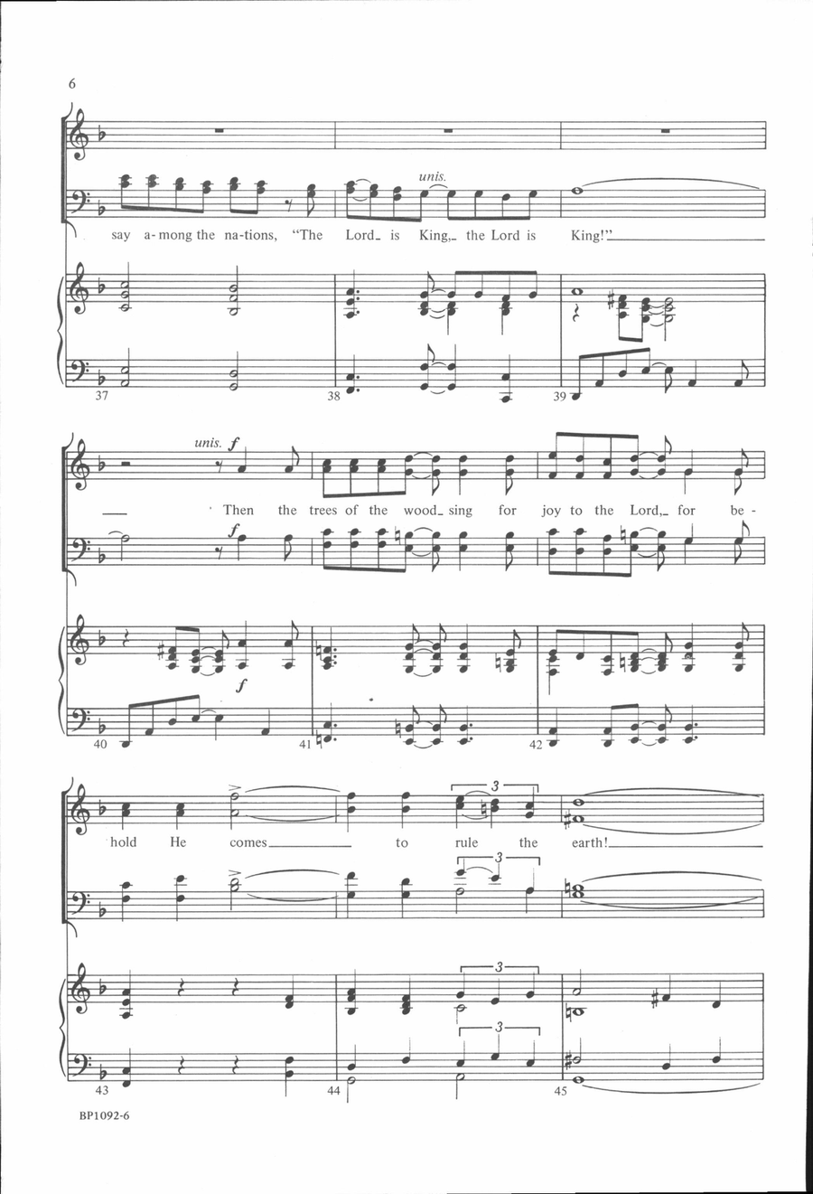 Let the Heavens Be Glad Let the Heavens Be Glad 4-Part scores gallery preview page 6