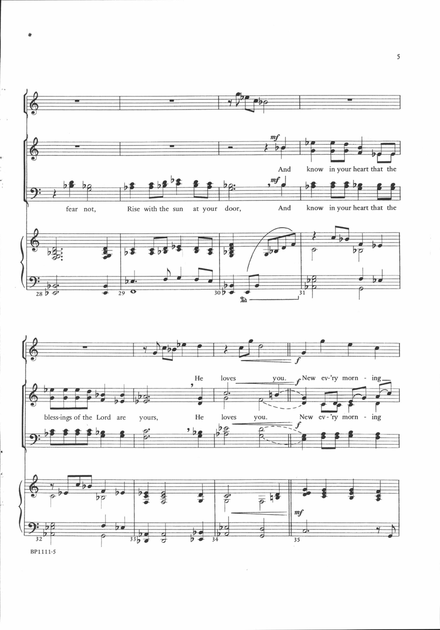 New Ev'ry Morning New Ev'ry Morning 4-Part scores gallery preview page 5