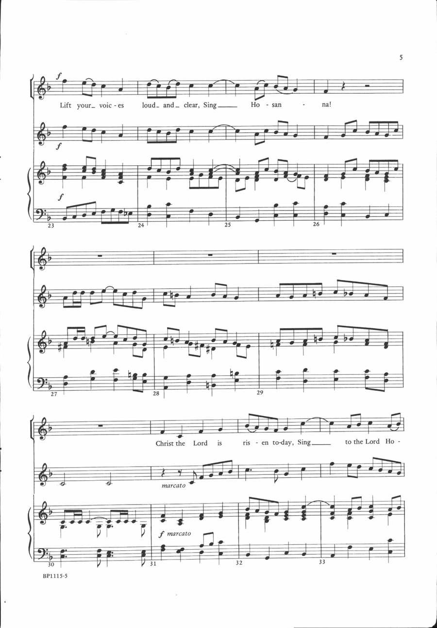 Christ Is Risen Today Christ Is Risen Today Unison Choir scores gallery preview page 4