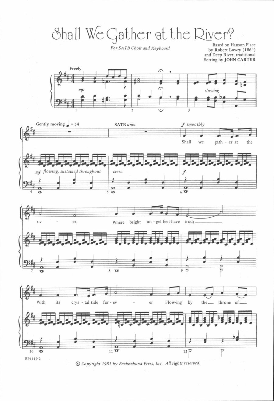 Shall We Gather at the River? - Carter 4-Part scores gallery preview page 2