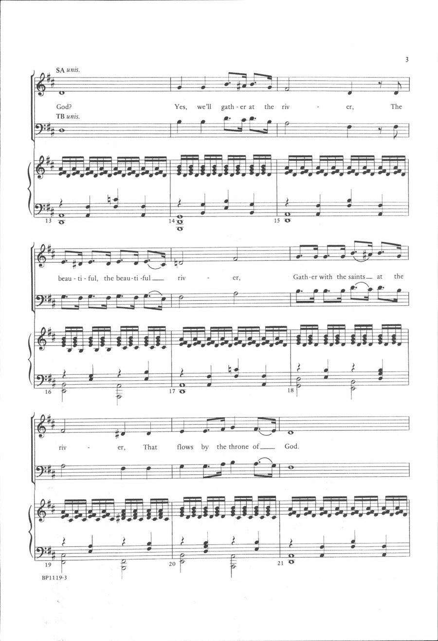 Shall We Gather at the River? - Carter 4-Part scores gallery preview page 3