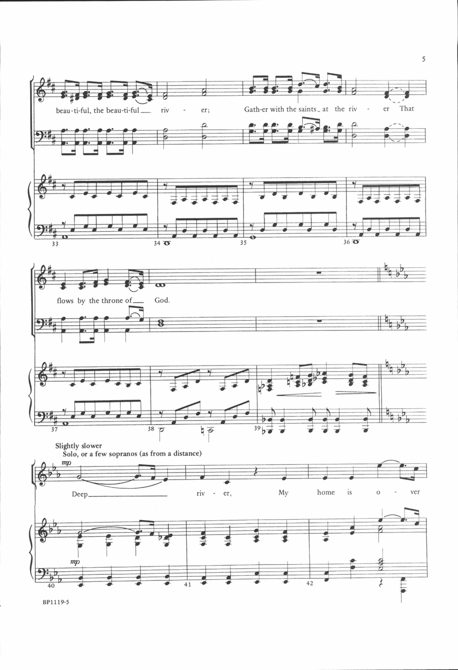 Shall We Gather at the River? - Carter 4-Part scores gallery preview page 5