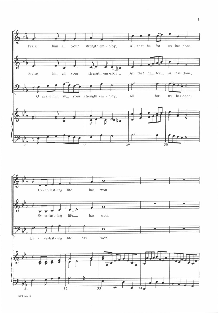Praise the Lord, His Glories Show 3-Part scores gallery preview page 5