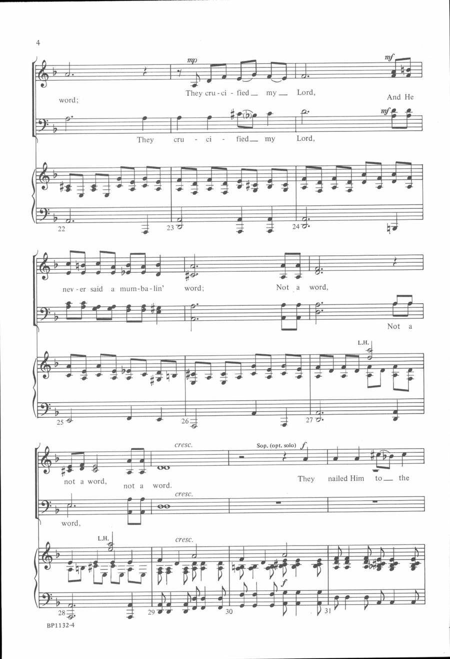 They Crucified My Lord They Crucified My Lord 4-Part scores gallery preview page 4