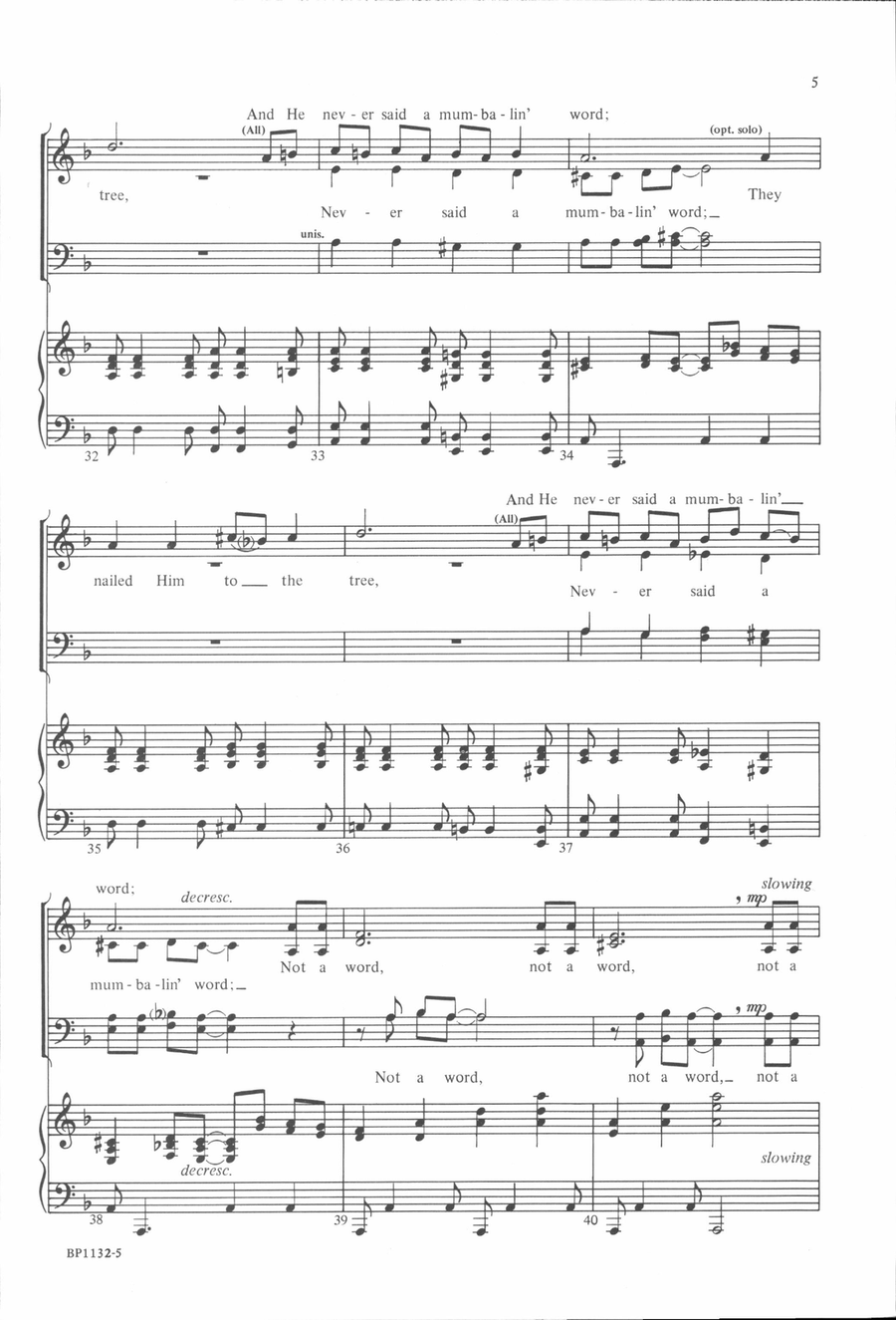 They Crucified My Lord They Crucified My Lord 4-Part scores gallery preview page 5