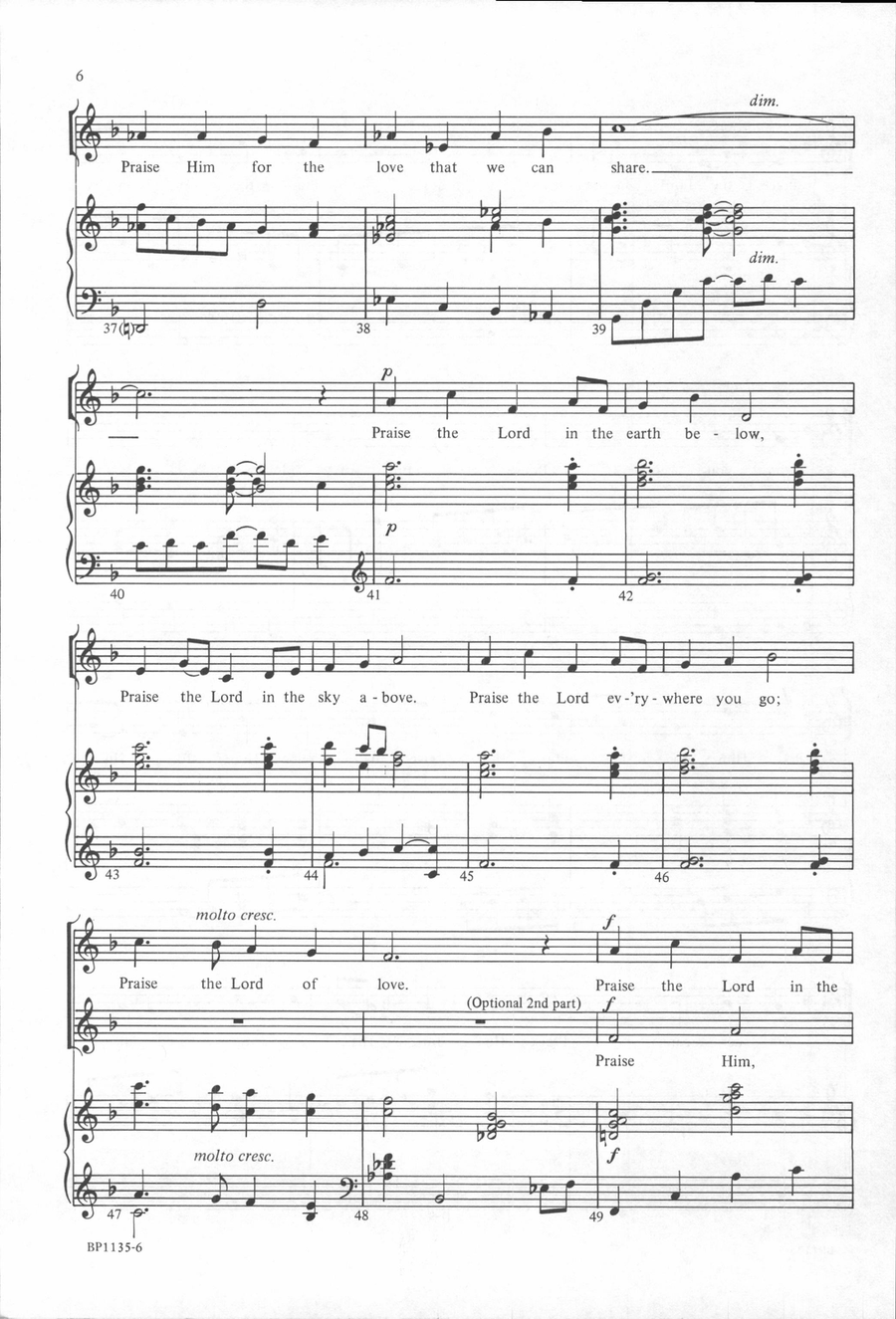 Praise the Lord of Love Praise the Lord of Love 2-Part scores gallery preview page 5