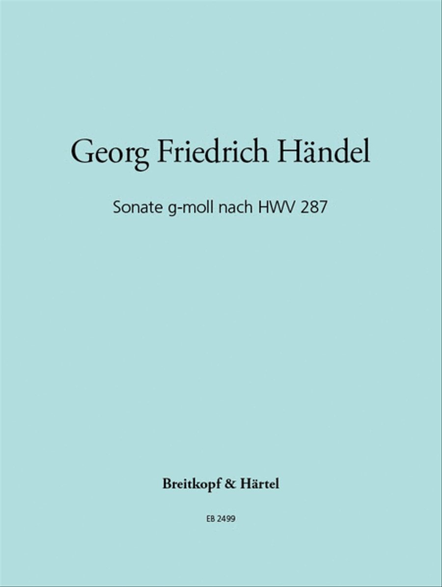 Sonata in G minor nach HWV 287 Piano Accompaniment scores gallery preview page 1