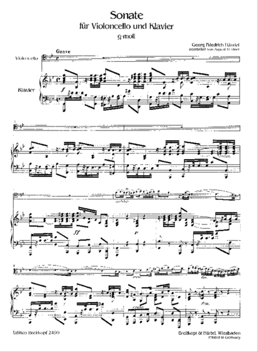 Sonata in G minor nach HWV 287 Piano Accompaniment scores gallery preview page 2