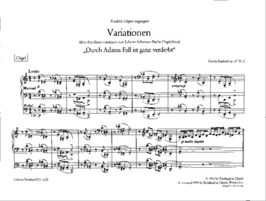 Variations on the Bach Chorale 