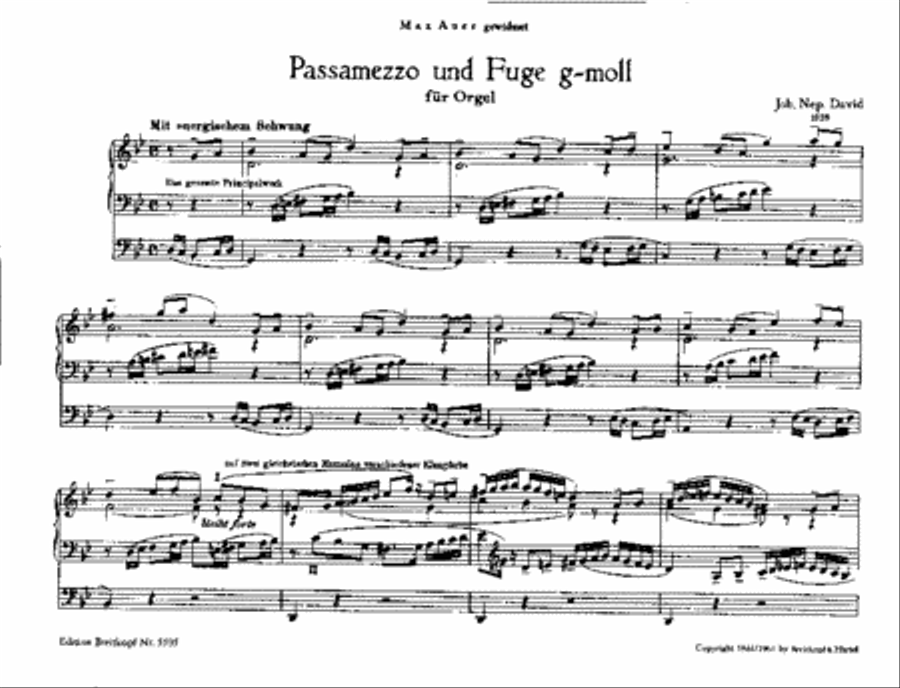 Passamezzo and Fugue in G minor