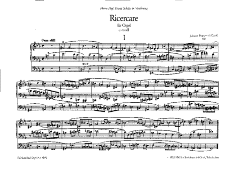 Ricercare in C minor Organ scores gallery preview page 2