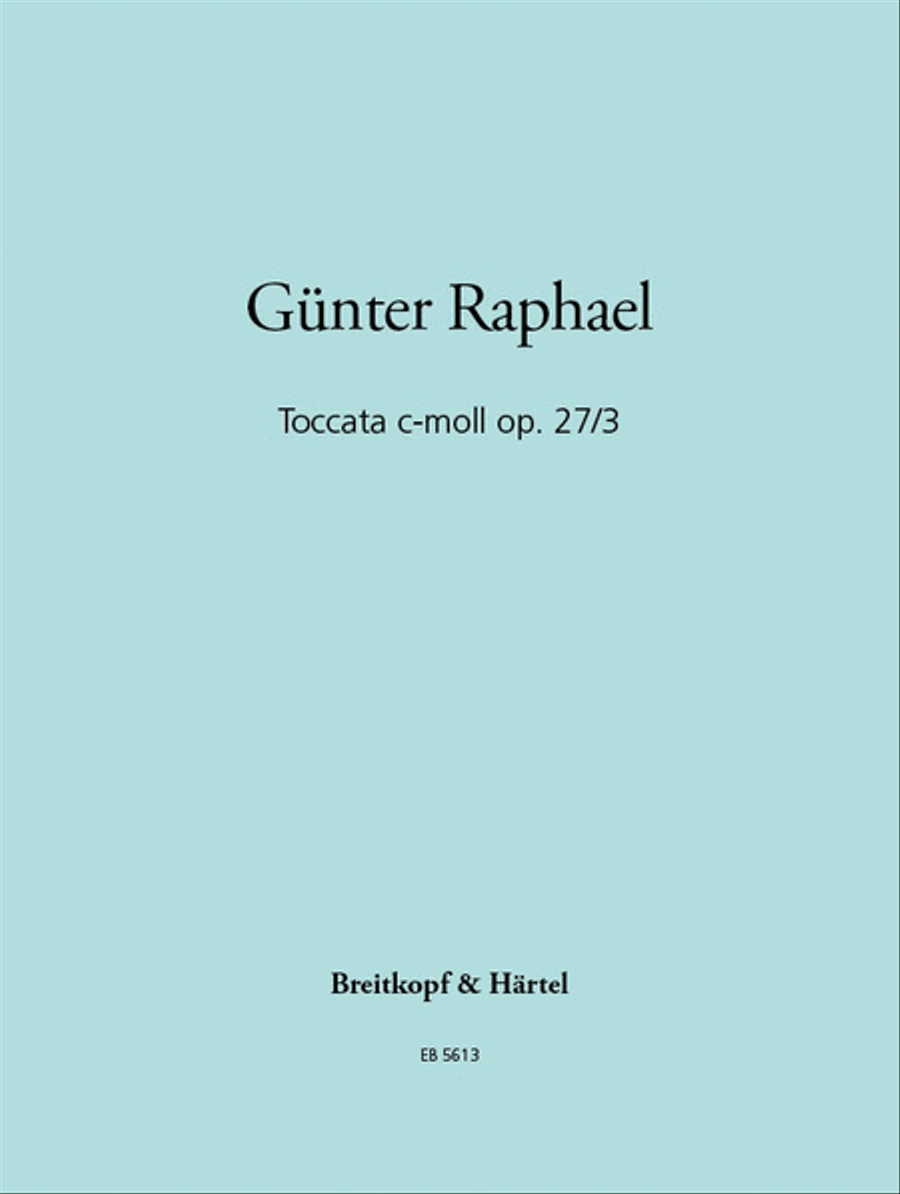 Toccata in C minor Op. 27/3 Organ scores gallery preview page 1