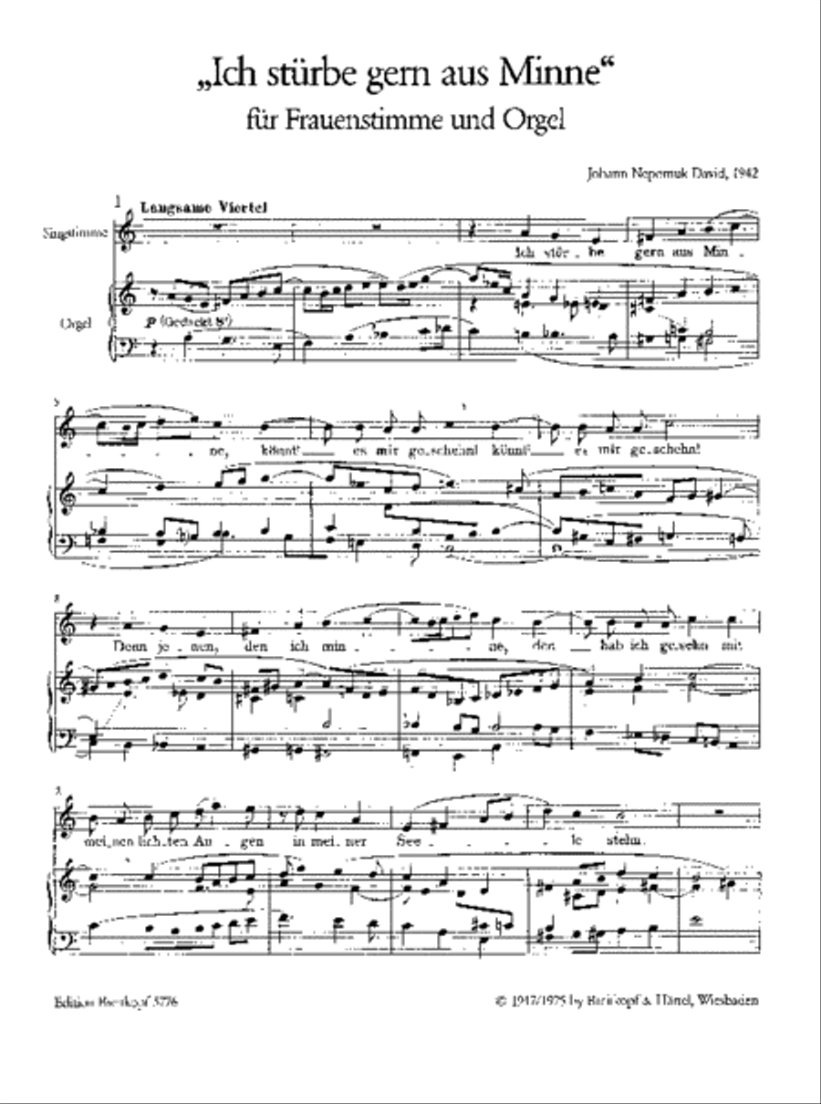 Ich sturbe gern aus Minne Voice scores gallery preview page 2