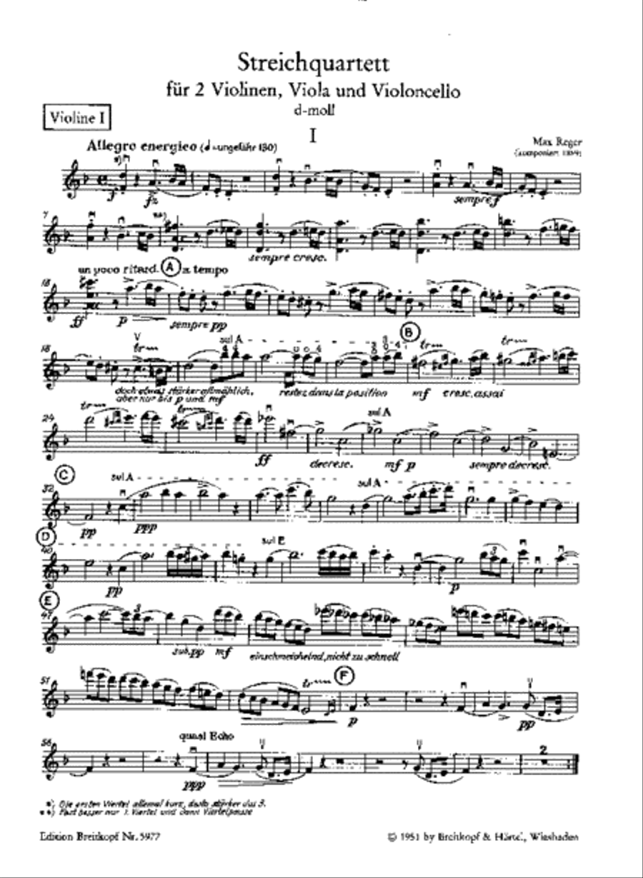 String Quartet in D minor [Op. posth.] String Quartet scores gallery preview page 2