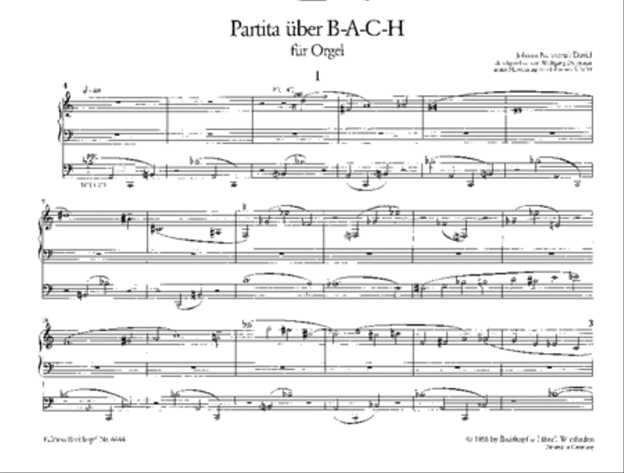 Partita on B-A-C-H Organ scores gallery preview page 2