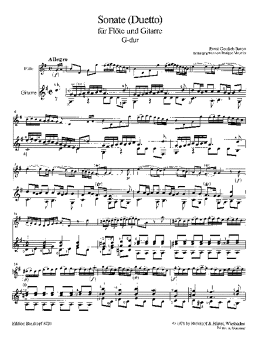 Sonata (Duetto) in G major Classical Guitar scores gallery preview page 2