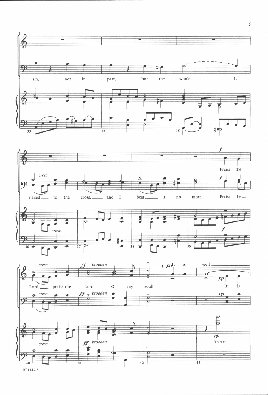 It Is Well with My Soul - Beck 4-Part scores gallery preview page 5