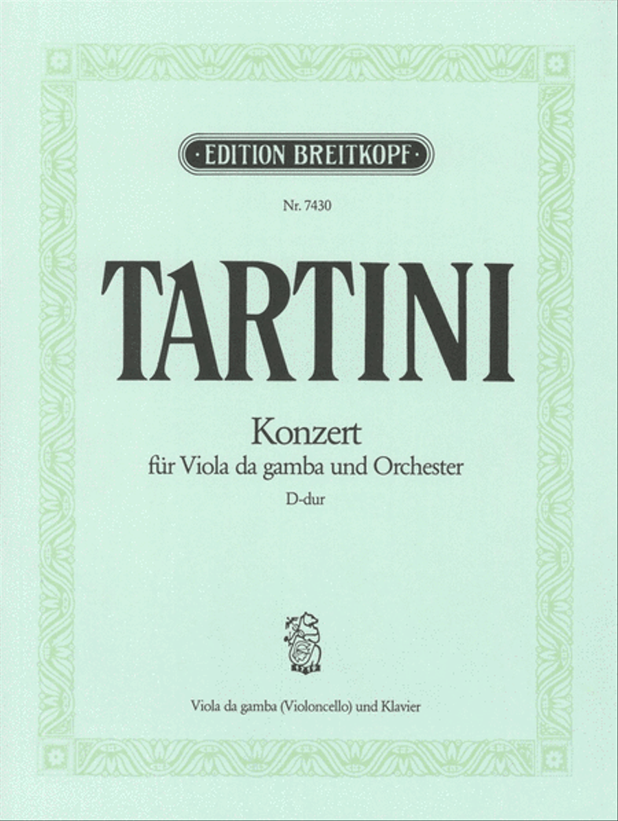 Viola da gamba Concerto in D major Viola scores gallery preview page 1