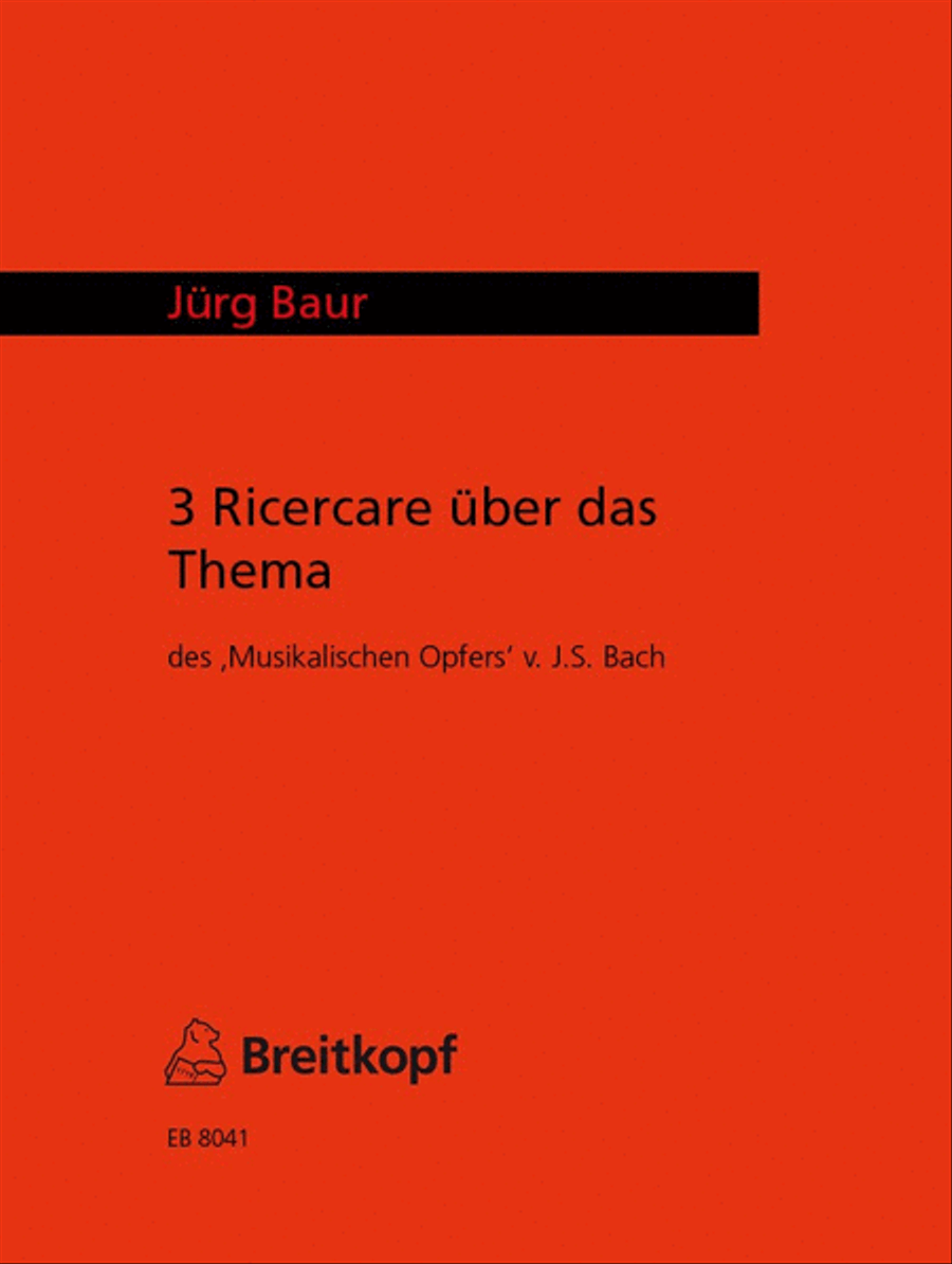 3 Ricercare on the Theme Organ scores gallery preview page 1