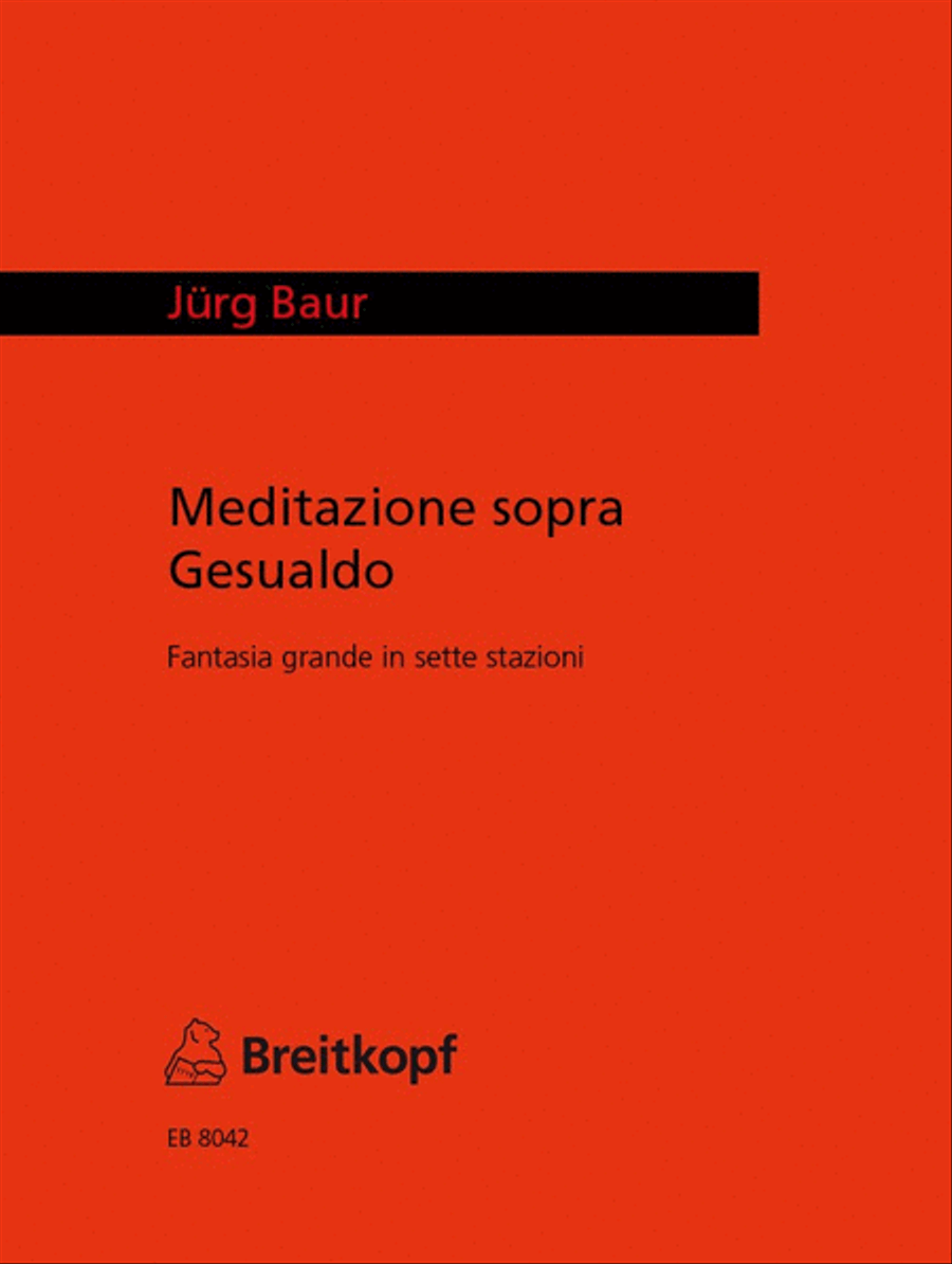 Meditazione sopra Gesualdo Organ scores gallery preview page 1