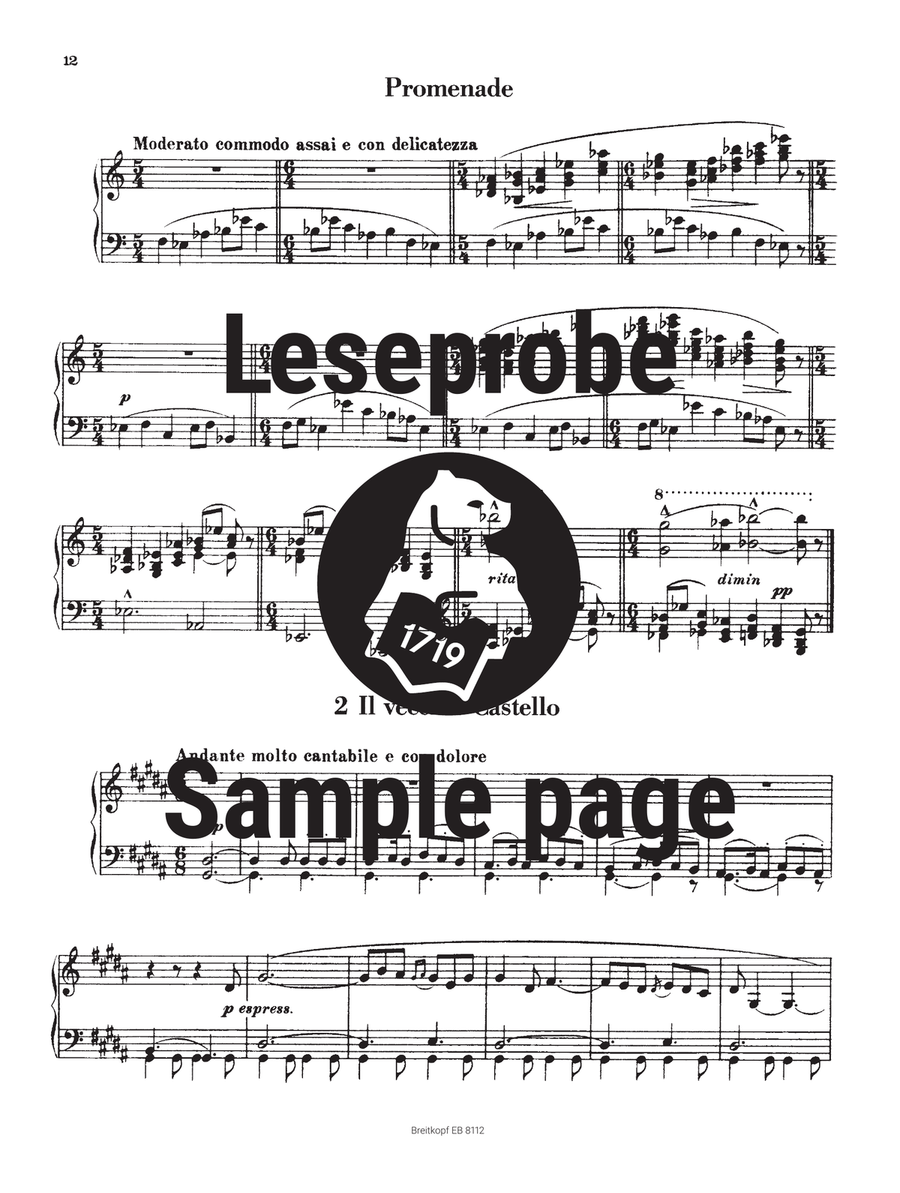 Pictures at an Exhibition Piano Solo scores gallery preview page 5