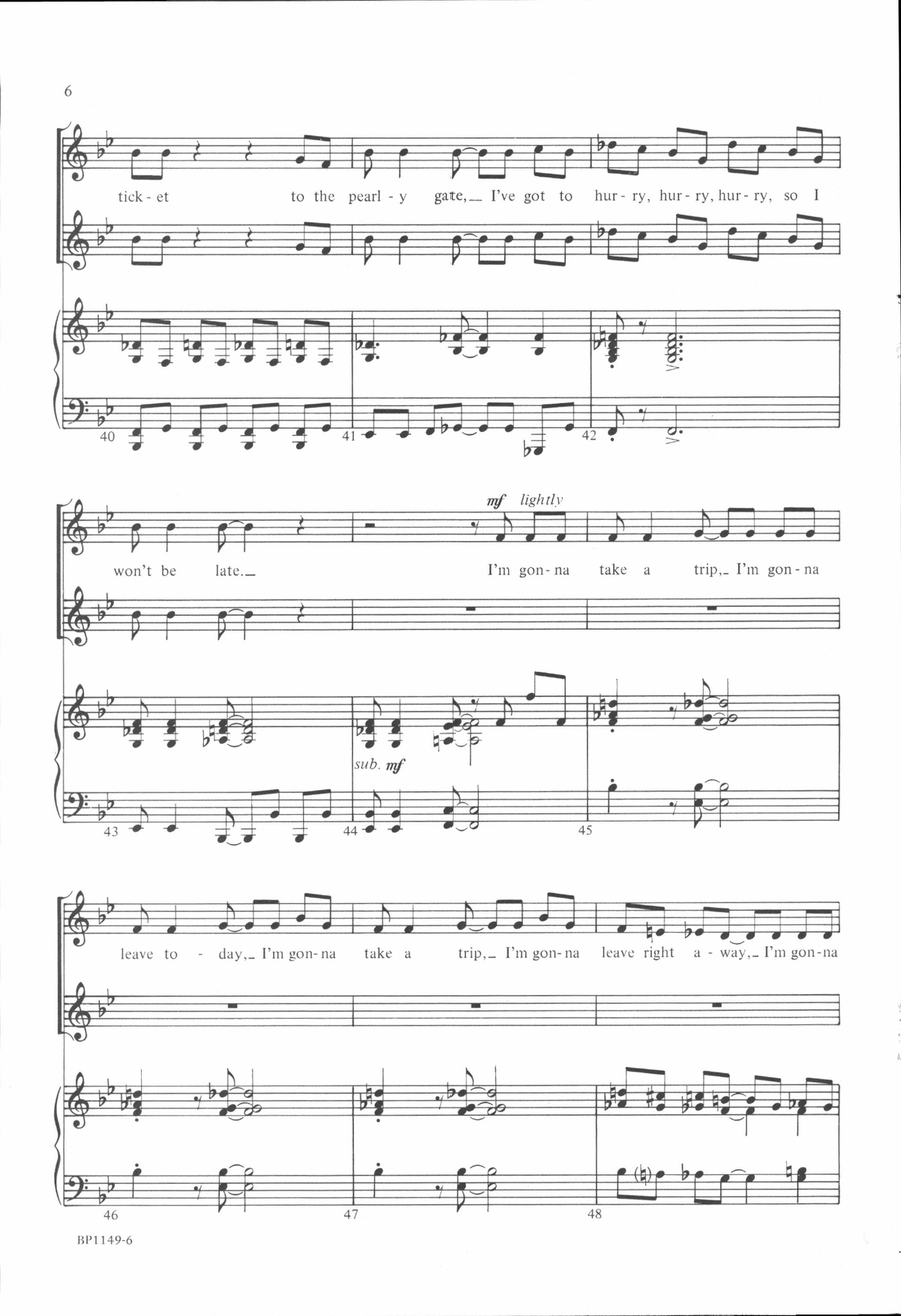 Ticket to the Promised Land - 2 Part 2-Part scores gallery preview page 6