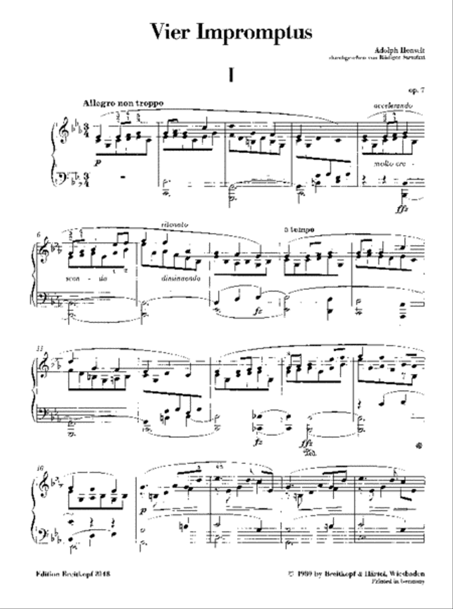 4 Impromptus Op. 7, Op. 17, Op. 34, Op. 37 Piano Solo scores gallery preview page 2