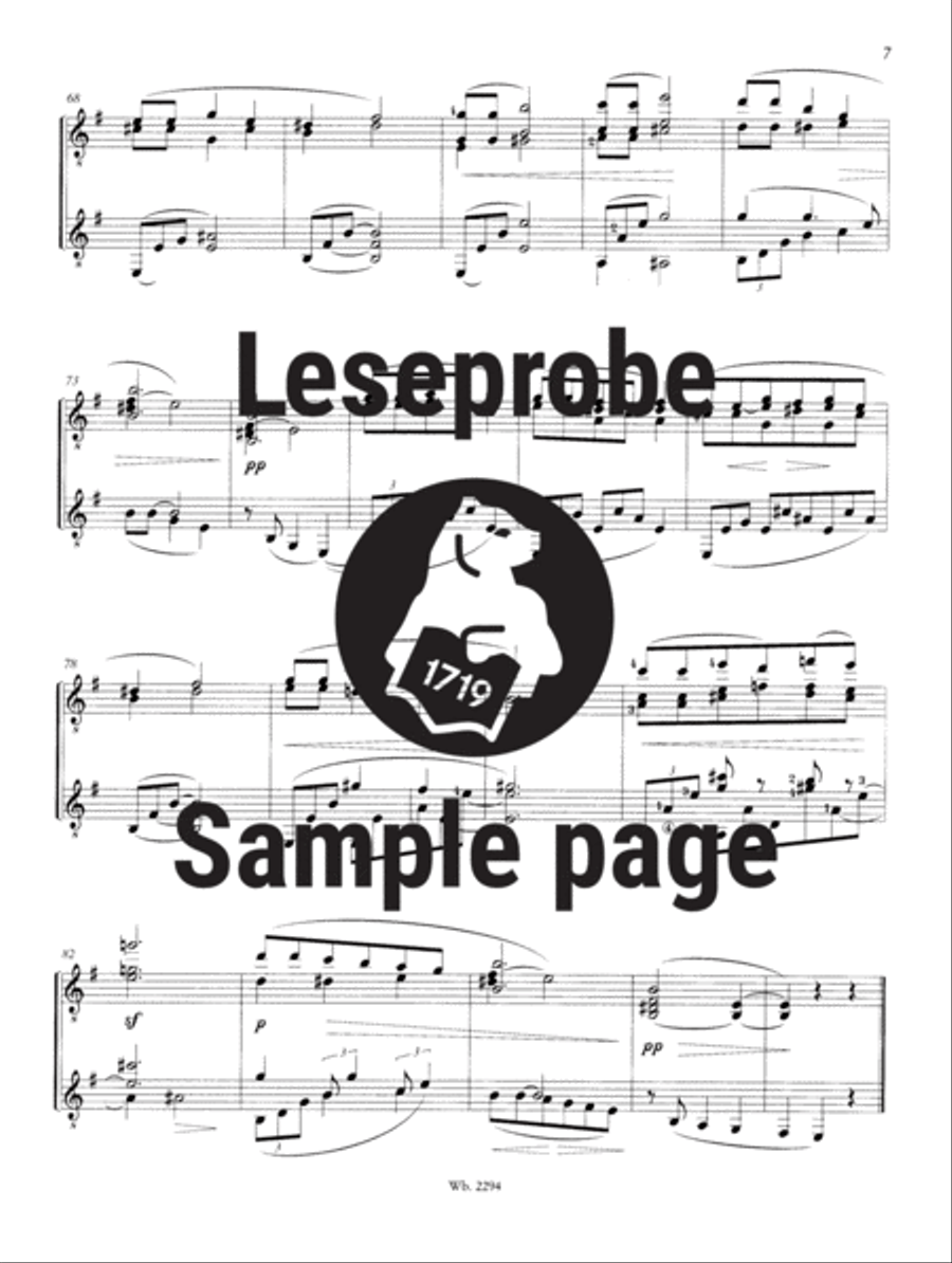 6 Pieces from Op. 76, 116, 118 Classical Guitar scores gallery preview page 5