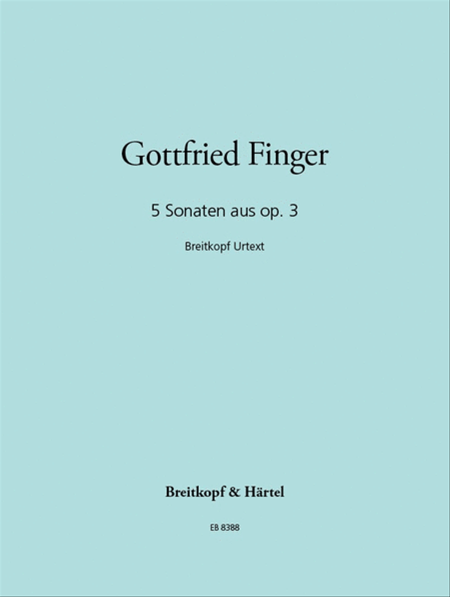 5 Sonatas from Op. 3 Recorder scores gallery preview page 1