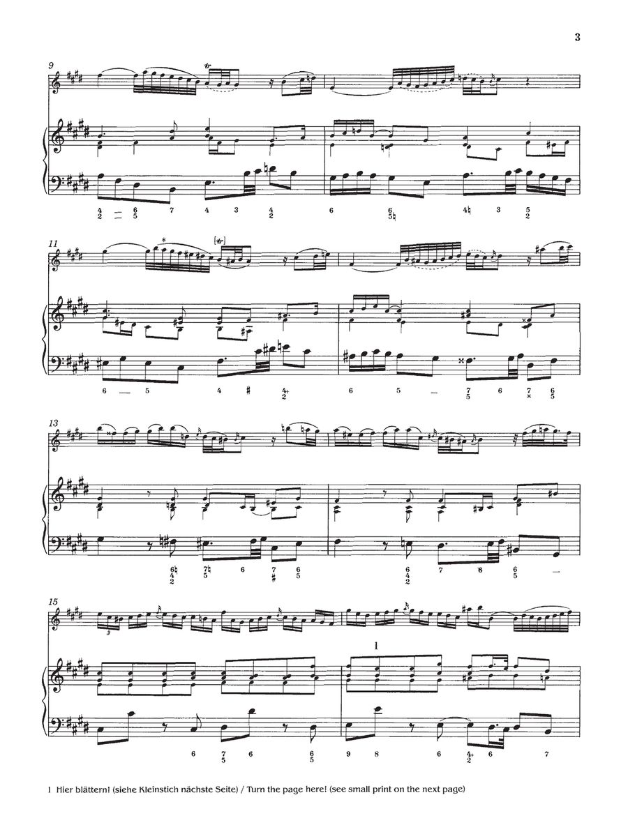 Sonata in E major BWV 1035 Flute Solo scores gallery preview page 3