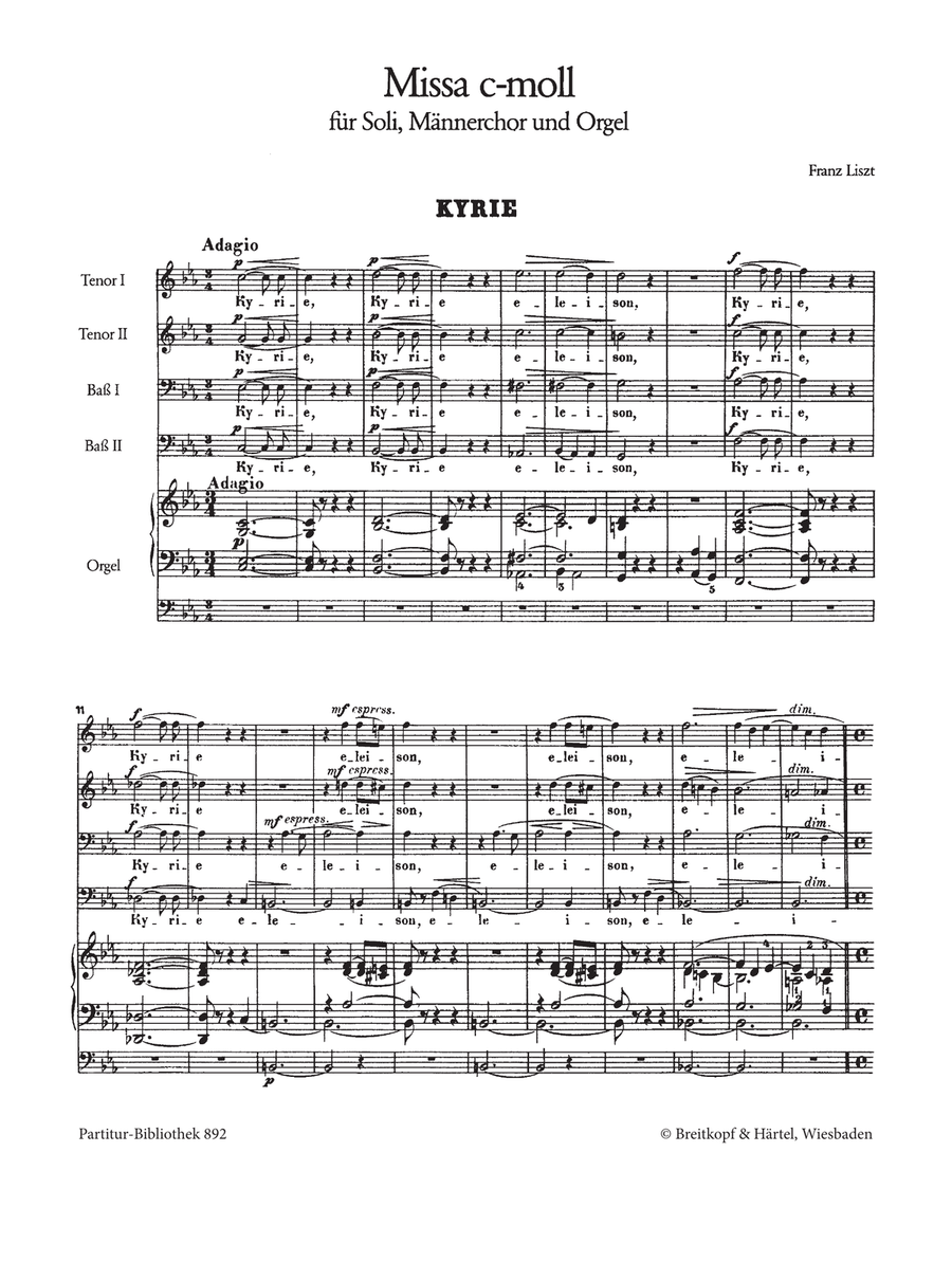 Missa in C minor Missa in C minor TTBB scores gallery preview page 2