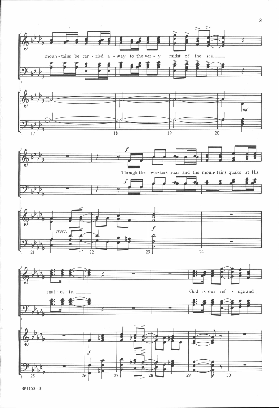 A Festival of Psalms: Psalm 46 4-Part scores gallery preview page 3