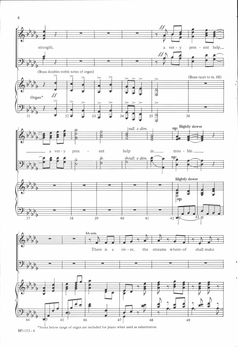 A Festival of Psalms: Psalm 46 4-Part scores gallery preview page 4