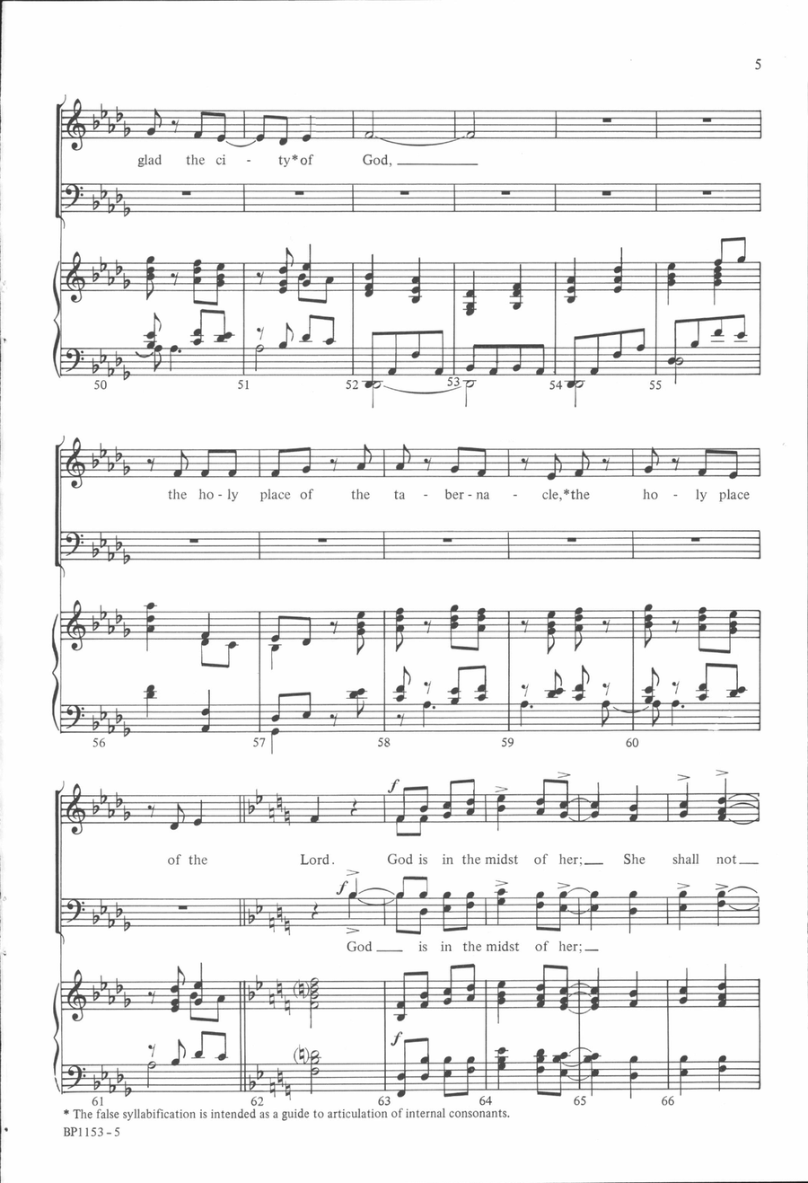 A Festival of Psalms: Psalm 46 4-Part scores gallery preview page 5