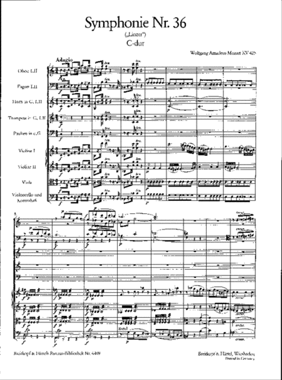 Symphony [No. 36] in C major K. 425 Orchestra scores gallery preview page 2