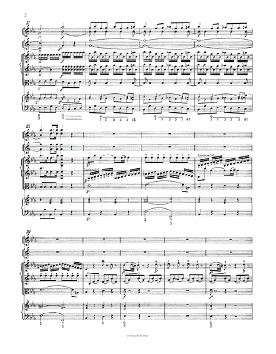 Sinfonia in Eb major Op. 6 No. 3 Orchestra scores gallery preview page 3