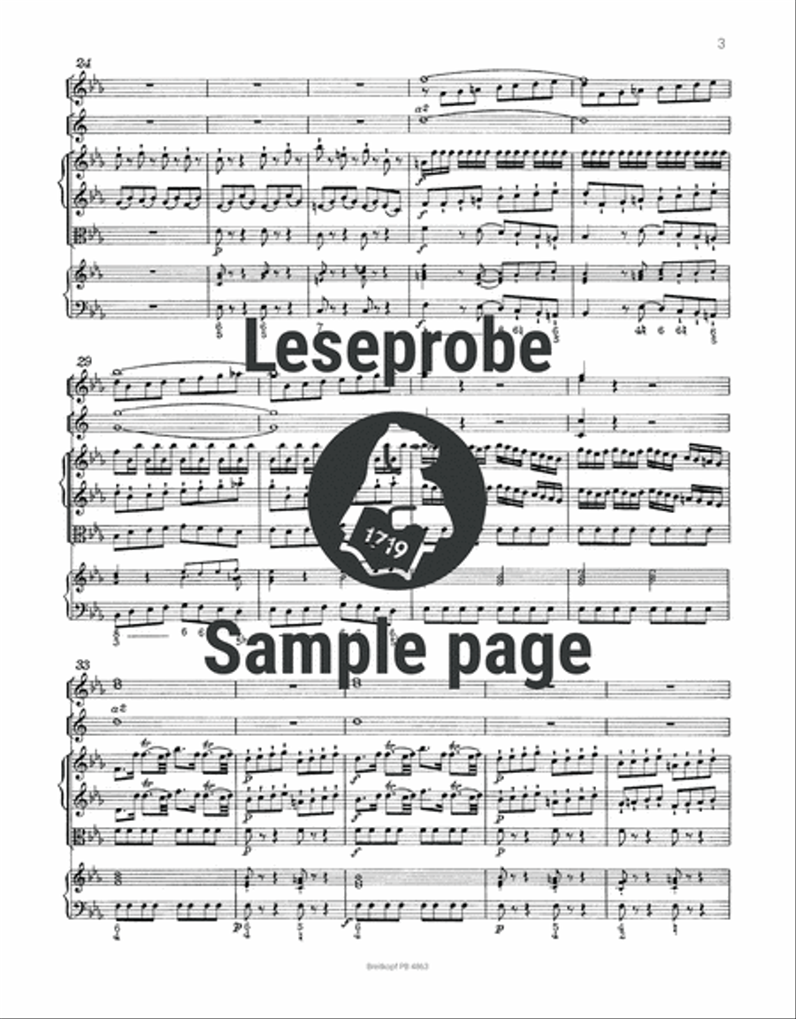 Sinfonia in Eb major Op. 6 No. 3 Orchestra scores gallery preview page 4