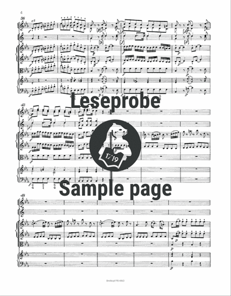 Sinfonia in Eb major Op. 6 No. 3 Orchestra scores gallery preview page 5