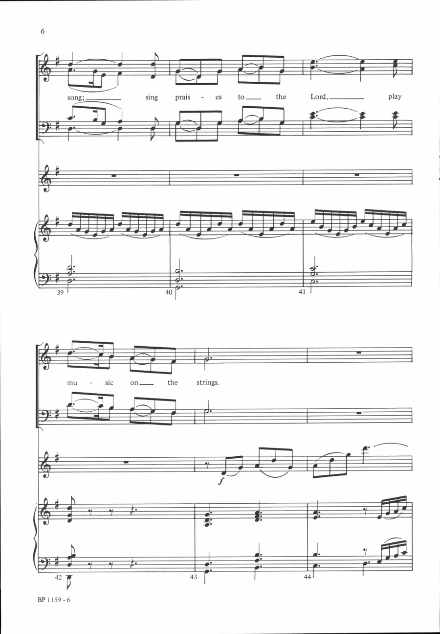 A New Song to the Lord - Butler 4-Part scores gallery preview page 6