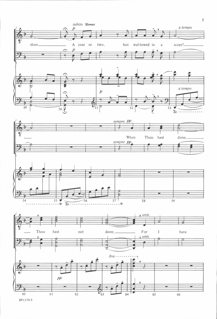A Hymn to God the Father - TTBB TTBB scores gallery preview page 5