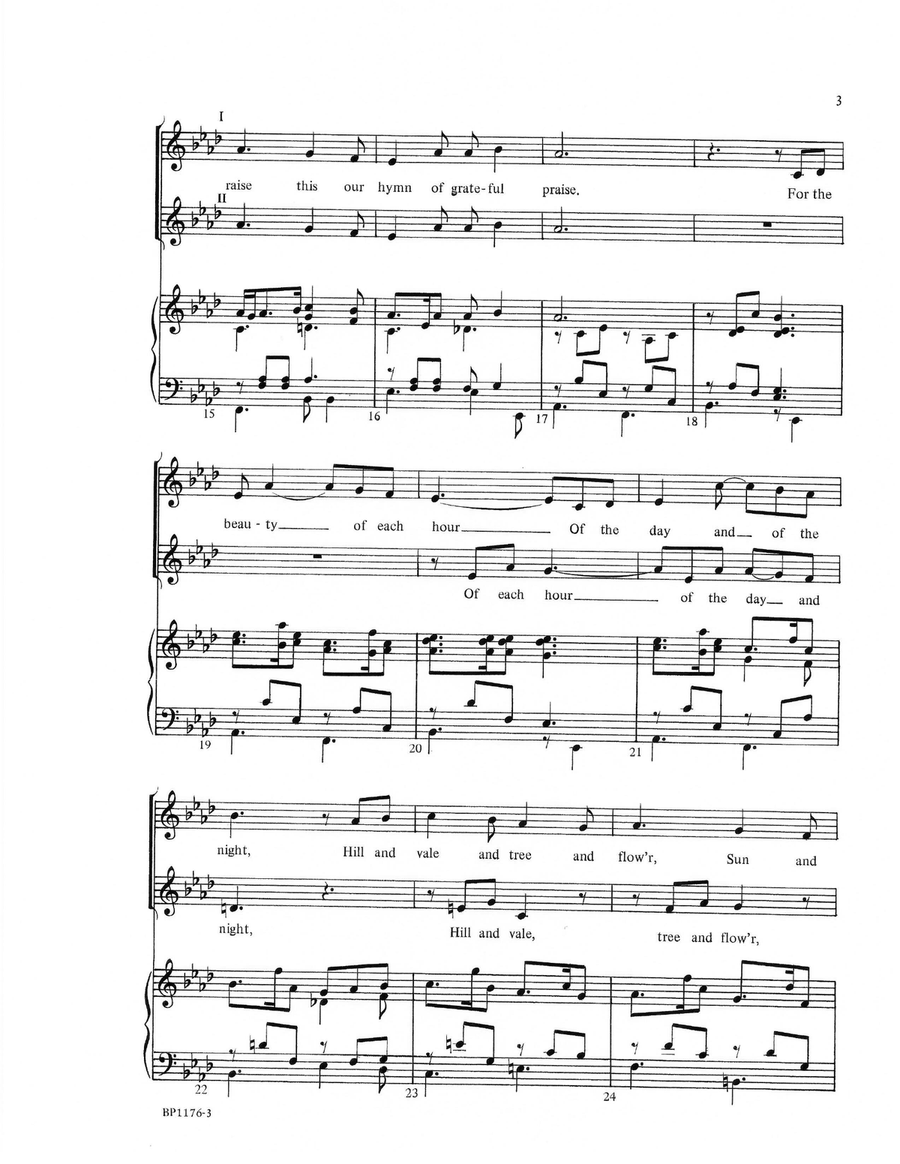 For the Beauty of the Earth - Carter 2-Part scores gallery preview page 3