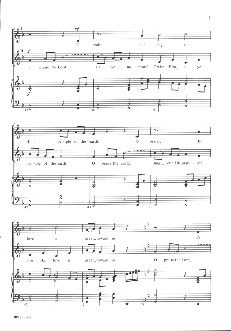 O Praise the Lord O Praise the Lord 2-Part scores gallery preview page 5