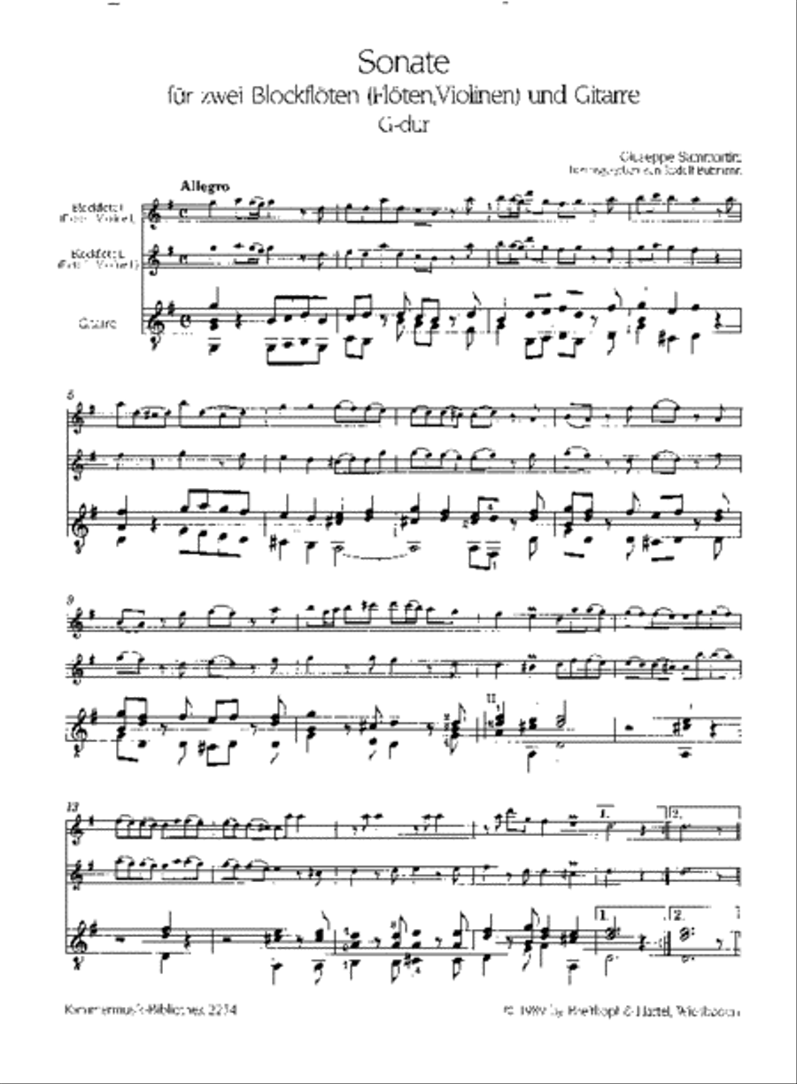 Sonata in G major Score scores gallery preview page 2