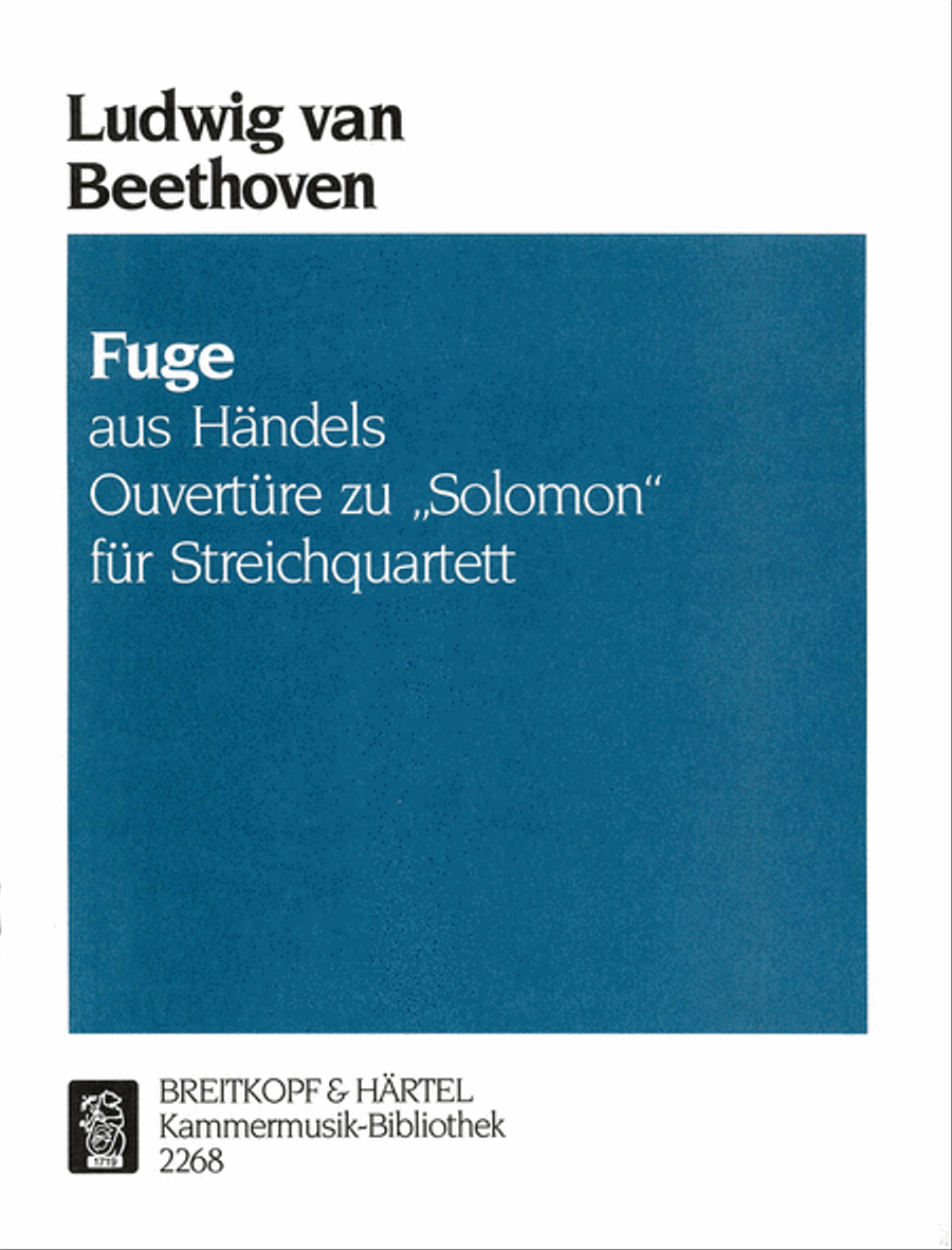 Fugue from Handels Overture to Solomon (HWV 67) String Quartet scores gallery preview page 1