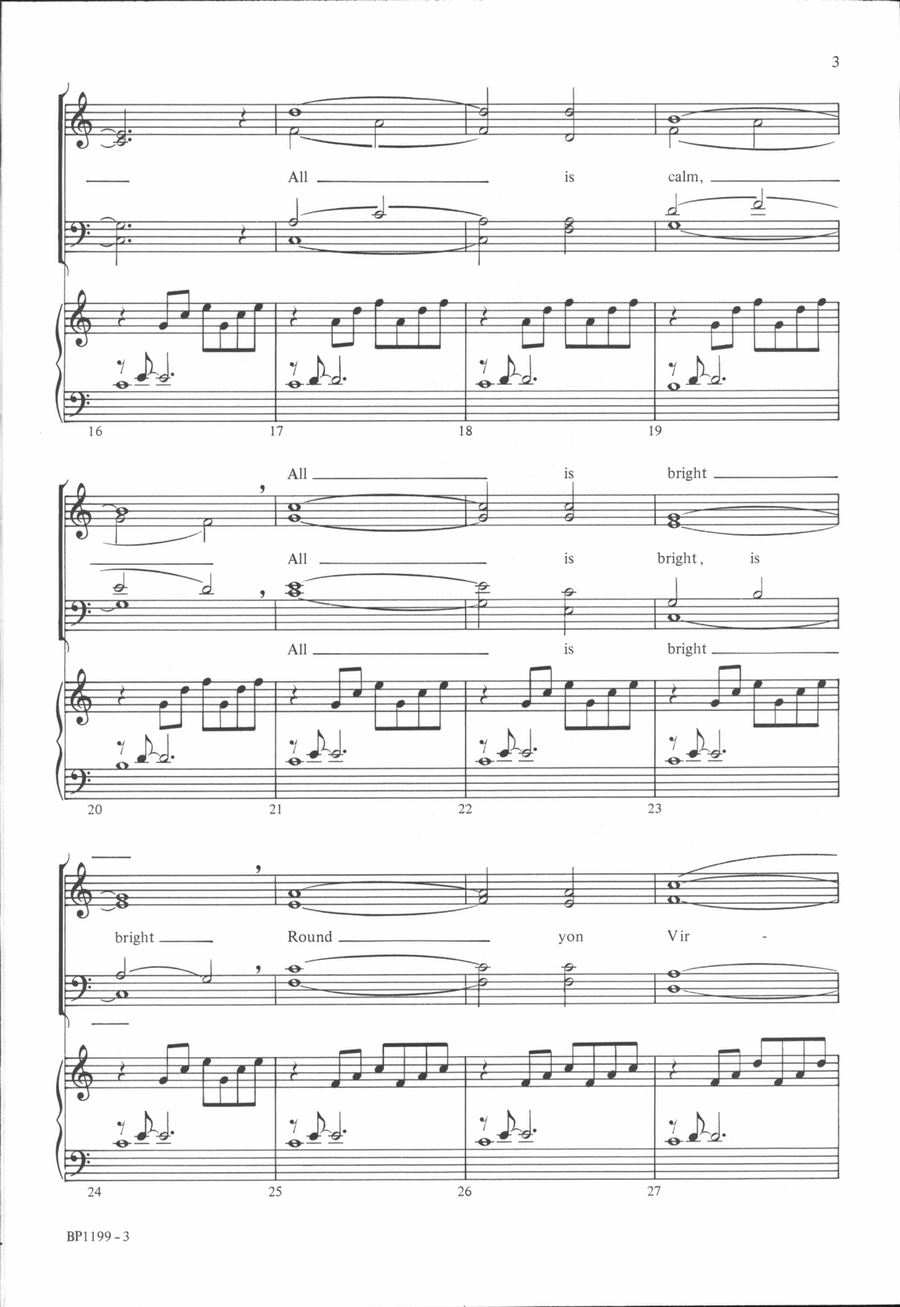 Silent Night - Wagner Silent Night - Wagner 4-Part scores gallery preview page 3
