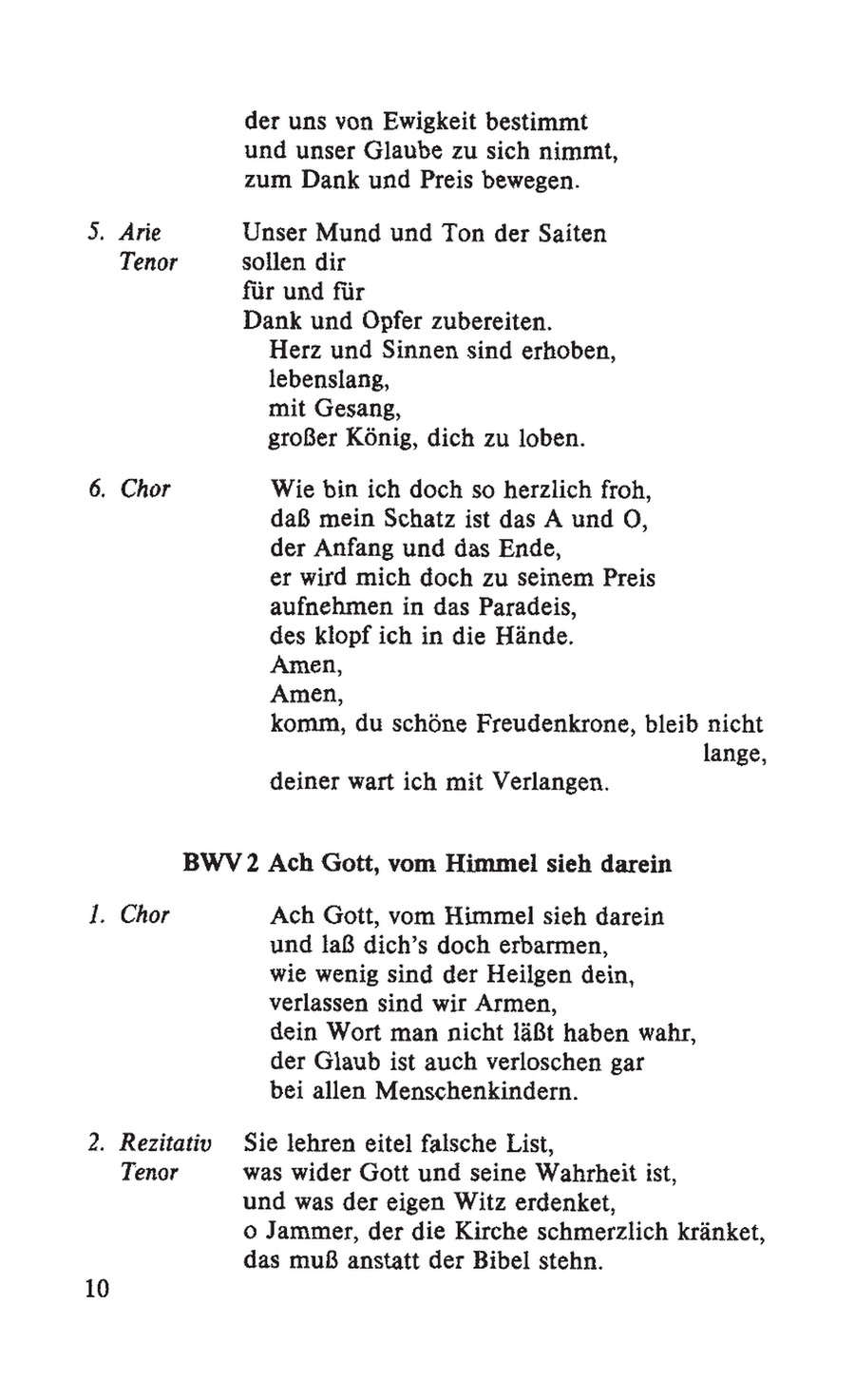 Texts on the Cantatas, Motets, Masses, Passions and Oratorios by Johann Sebastian Bach Collection / Songbook scores gallery preview page 5