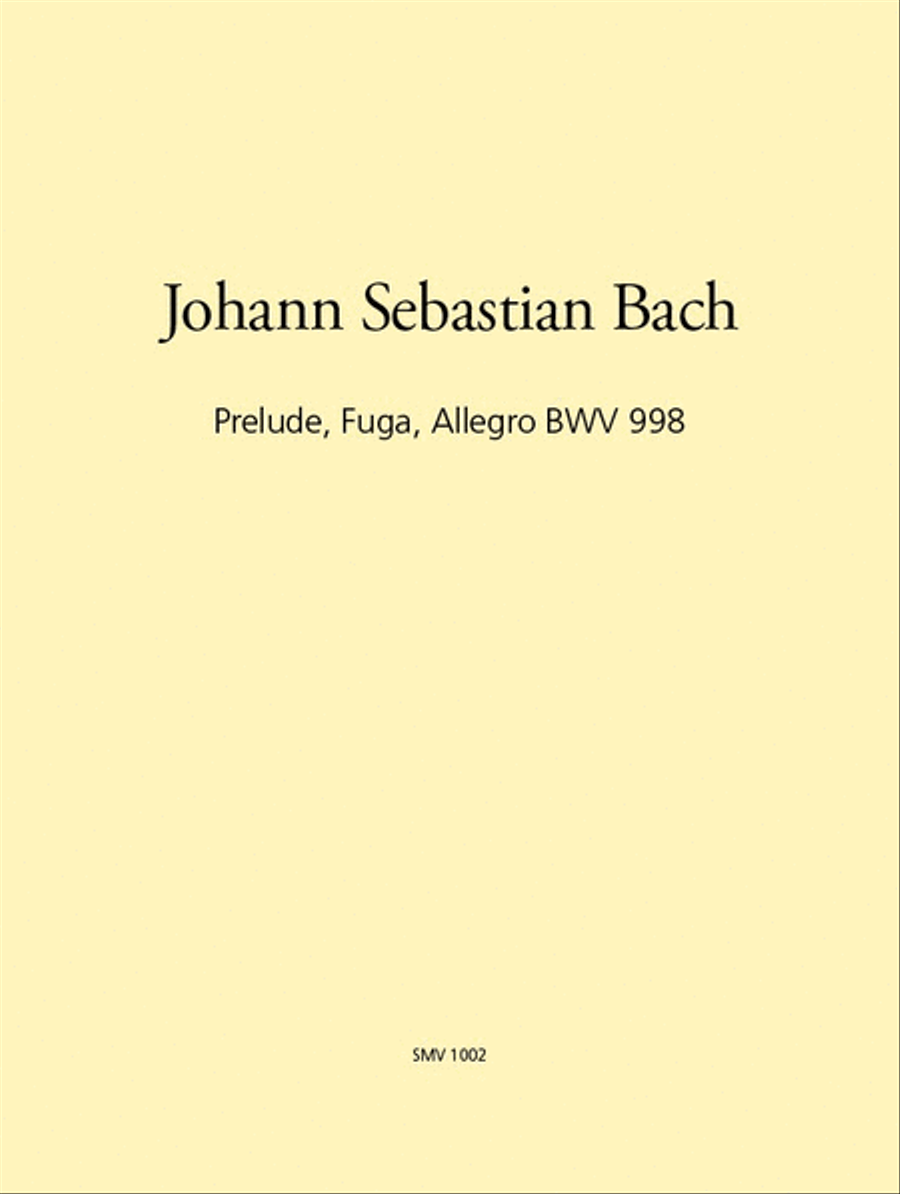 Prelude, Fuga, Allegro BWV 998 Classical Guitar scores gallery preview page 1