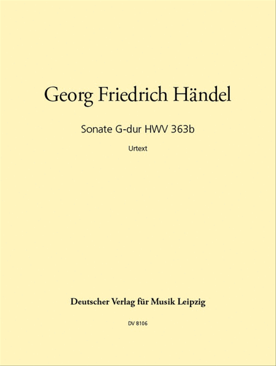 Sonata in G major HWV 363b Flute Solo scores gallery preview page 1