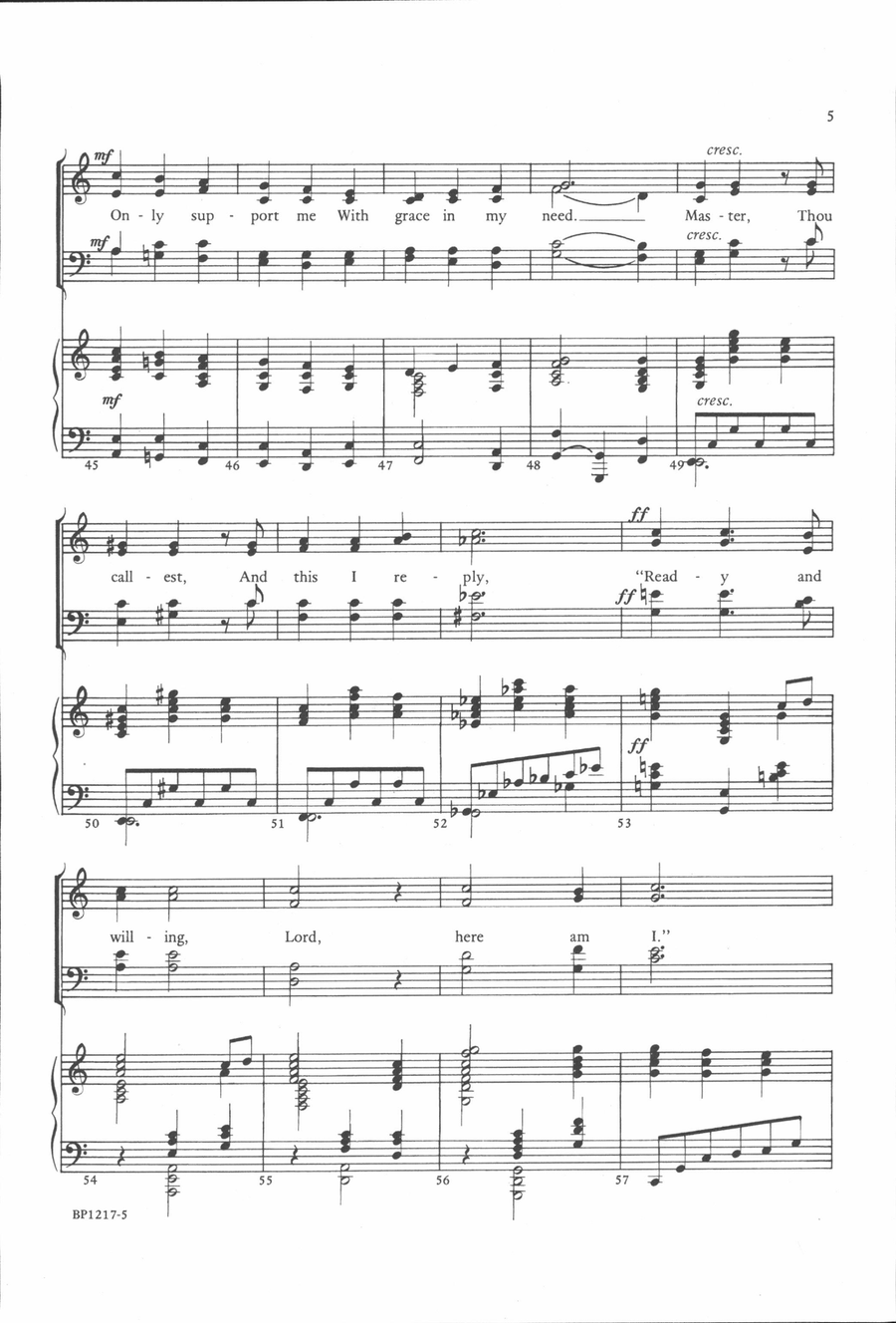 Lord, Here Am I - SATB Lord, Here Am I - SATB 4-Part scores gallery preview page 5