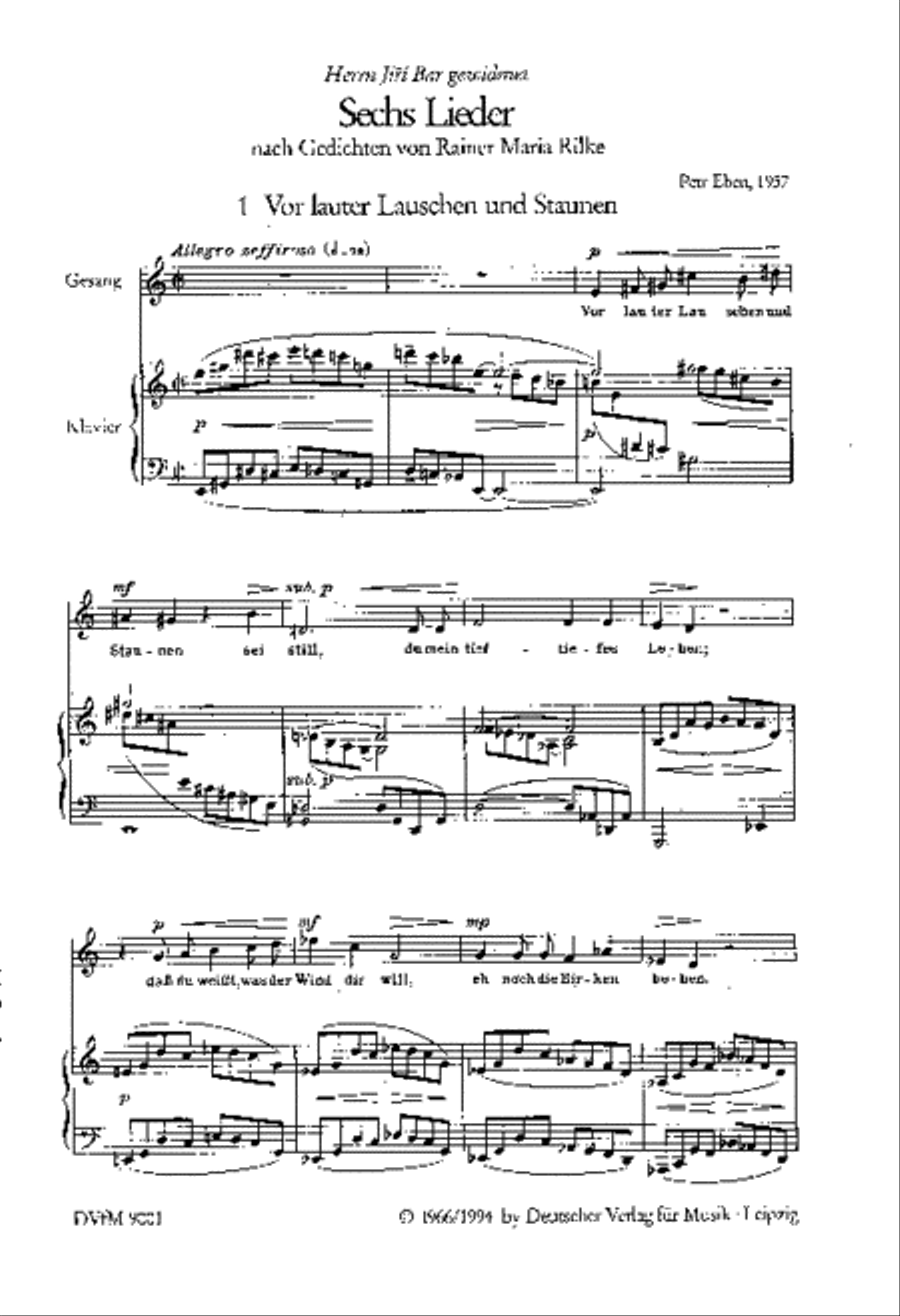 6 Lieder Voice Solo scores gallery preview page 2